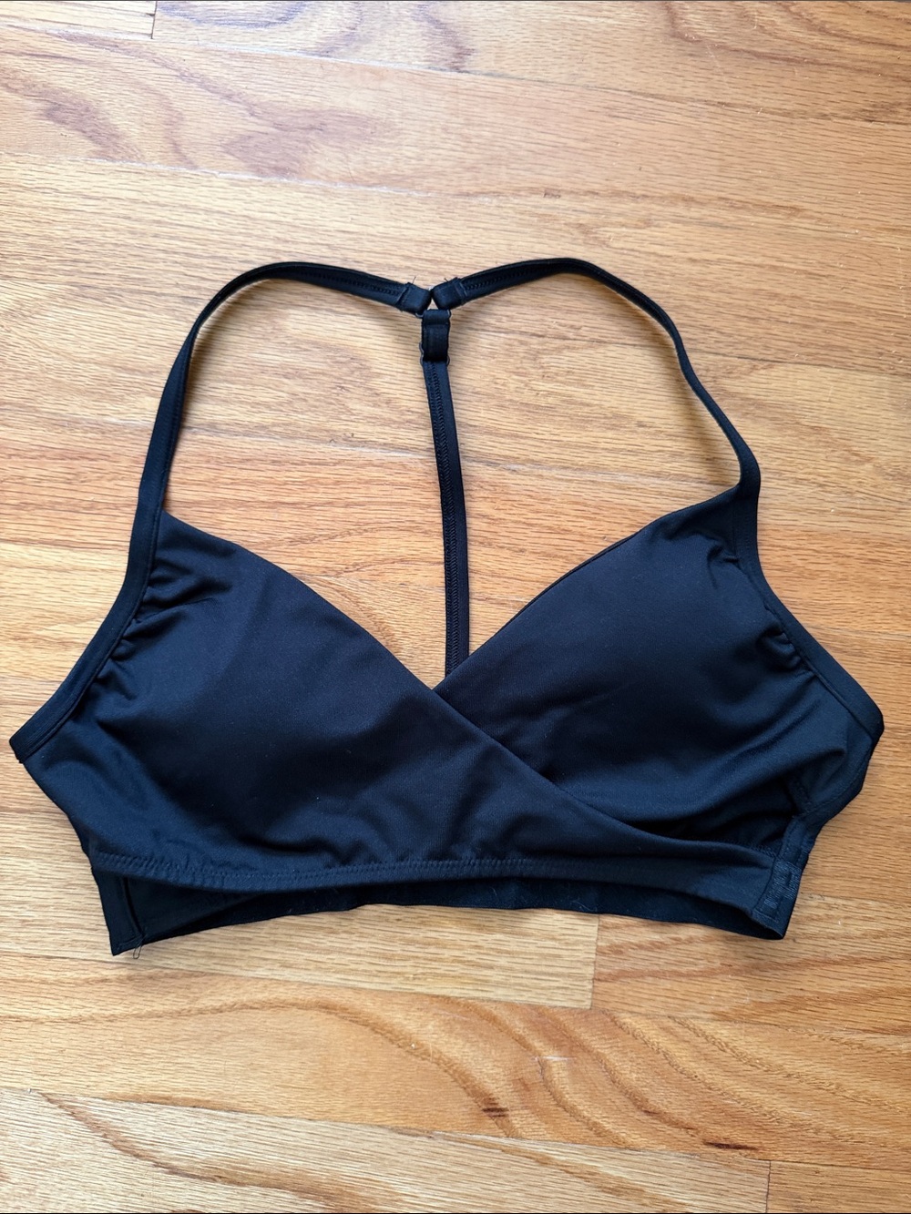 PINK Victoria's Secret Black T-Back Bikini Top